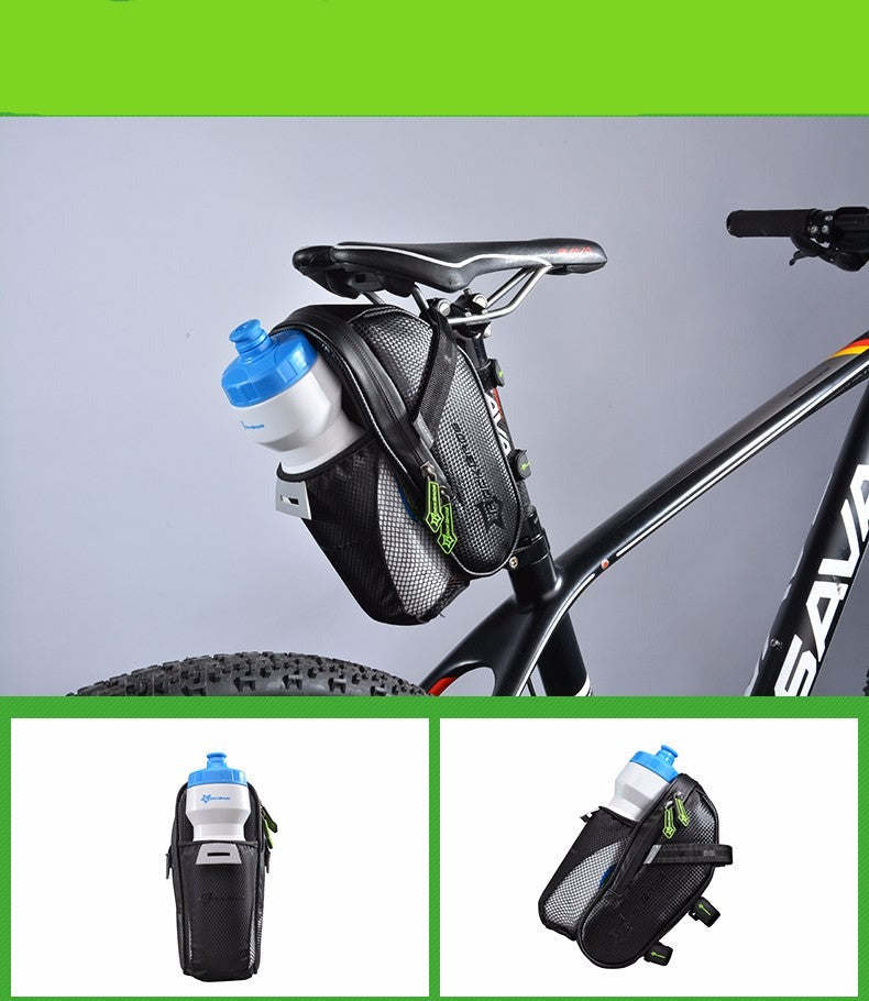 Bolsa de Selim Impermeável com Bolso para Garrafa