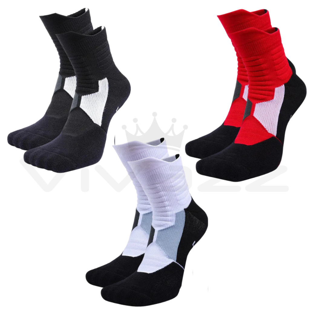 Kit 3 Pares de Meias de Esportes Cano Médio